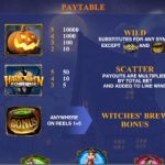 paytable slot machine halloween fortune