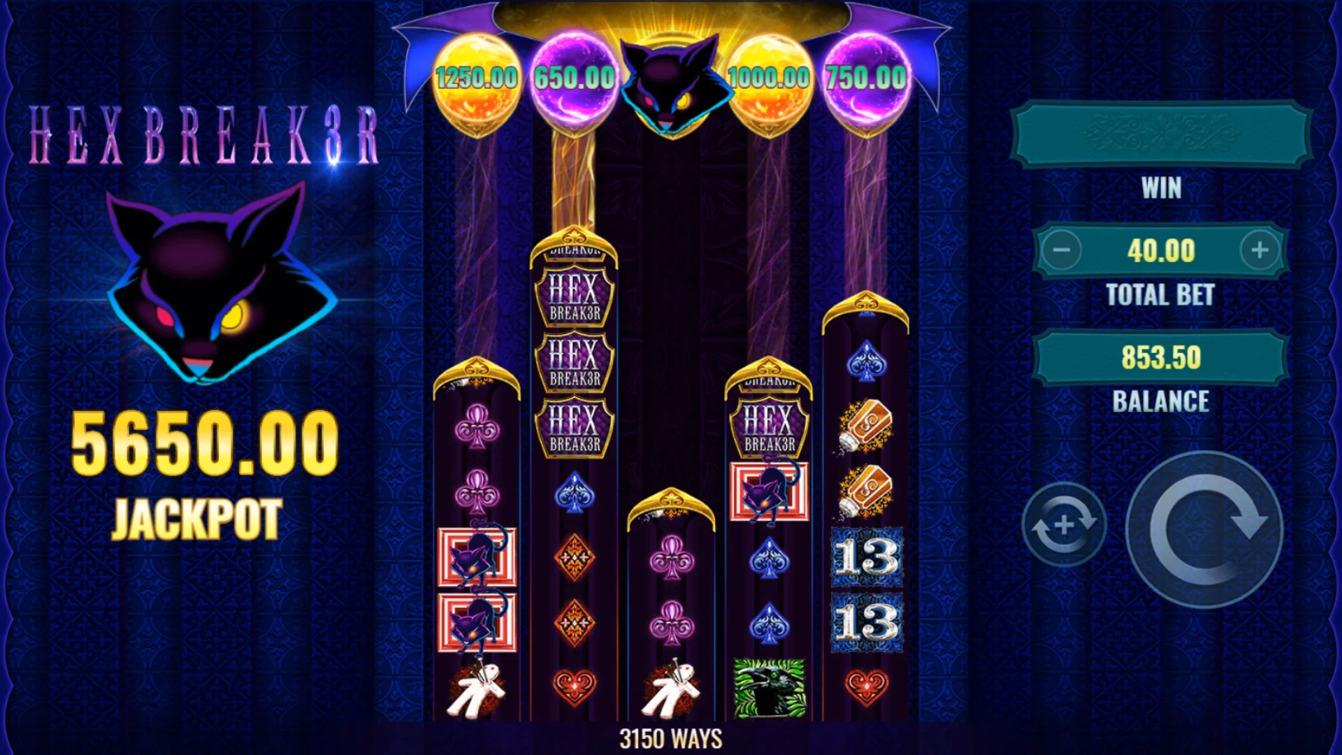 griglia slot machine Hexbreak3r