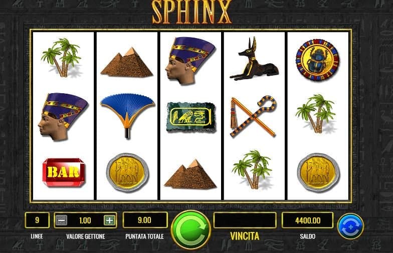 griglia slot machine sphinx