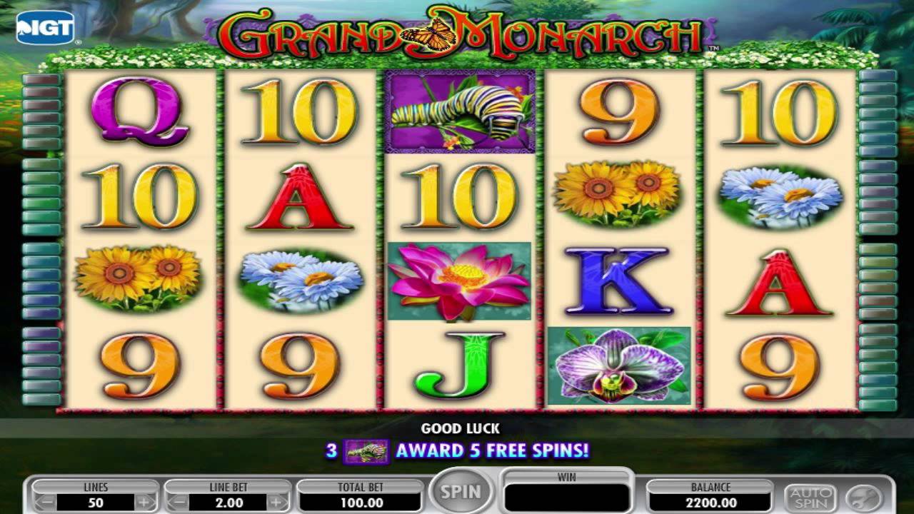 griglia slot machine grand monarch