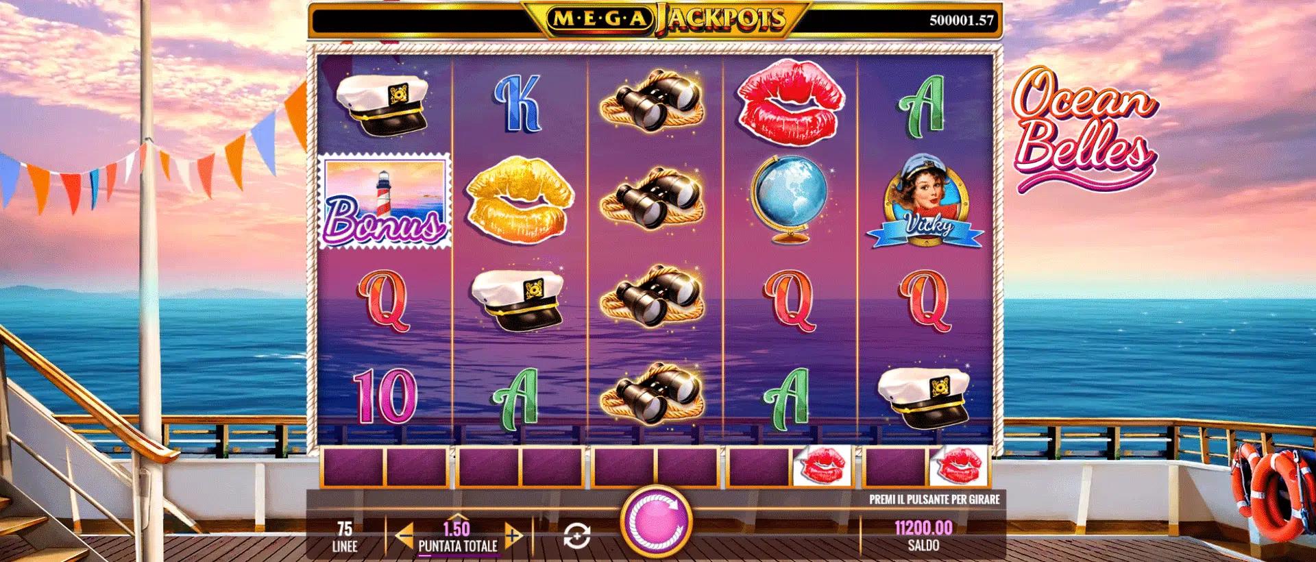 griglia slot machine mega jackpots ocean belles